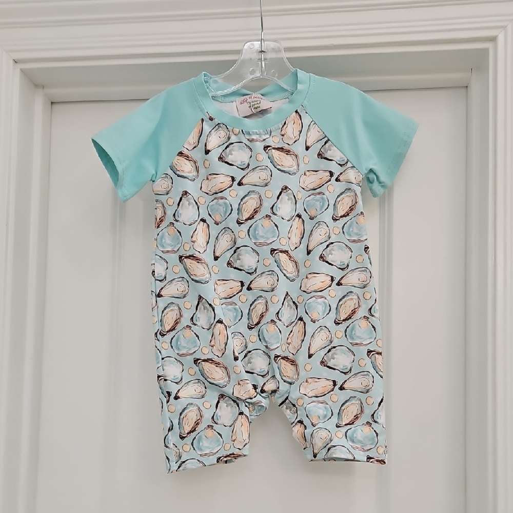 Kids Jon Jon - Blue and Oyster Print